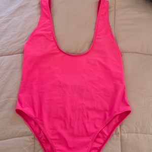 Pink one piece swimsuit